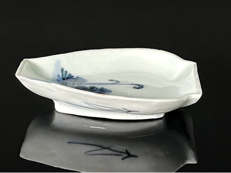 Thumbnail: A very rare & iconic 17th C Ai-Kutani dish in the form of a jar, Arita c1660-70