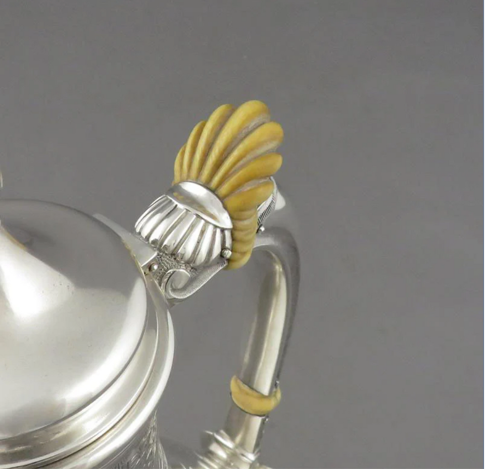 Thumbnail: A fine quality Gorham sterling silver coffee pot, Providence 1881