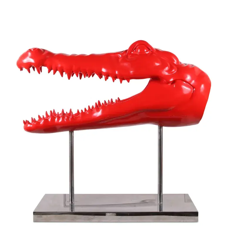 Thumbnail: A large bold resin Crocodile sculpture by French artist “Rambaud”