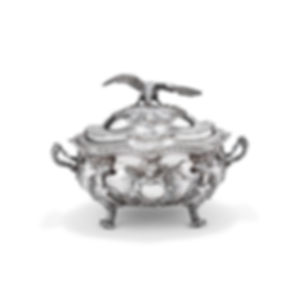 A George II silver soup tureen, Charles Frederick Kandler, London, 1750