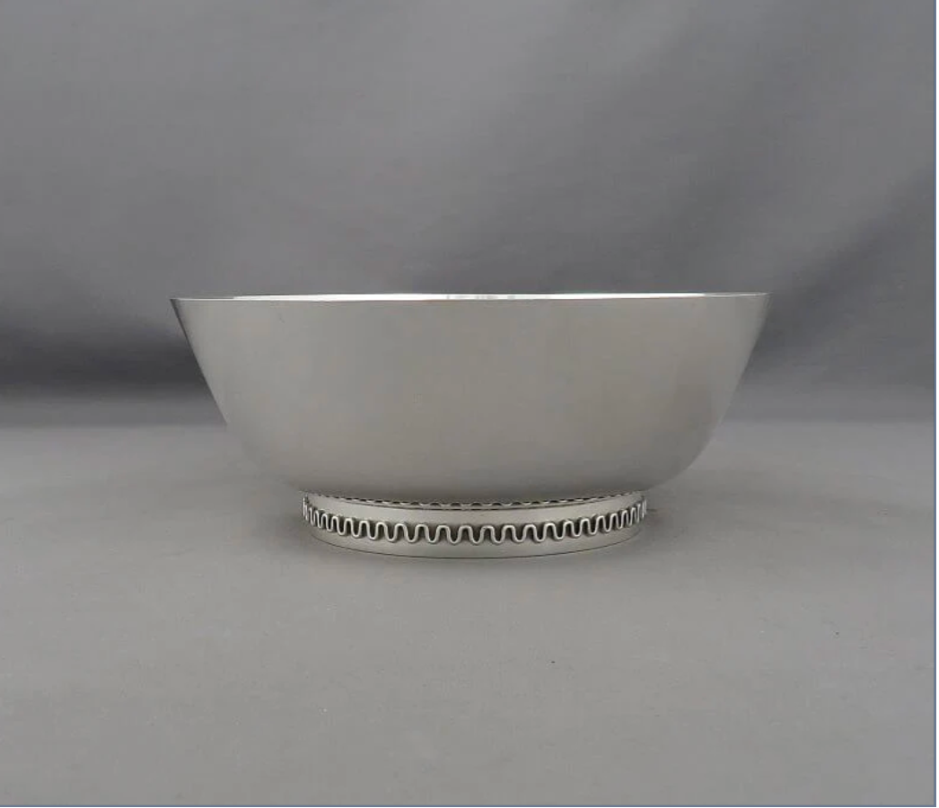 A Georg Jensen silver bowl, Copenhagen post 1945, design 904 by Bernadotte