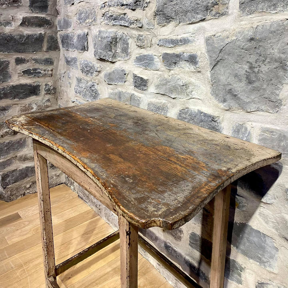 Thumbnail: An exceptional Quebec small painted side table with tray top, circa 1820-30