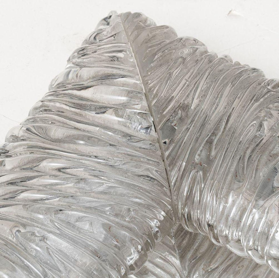 Thumbnail: A rare clear moulded glass mirror by Paolo Venini circa 1950