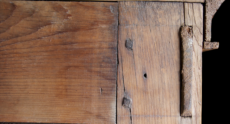 Thumbnail: An early 19th C diamond point armoire / armoire à pointe de diamant, Quebec