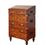Thumbnail: A fitted brass-bound mahogany campaign secretary chest of drawers