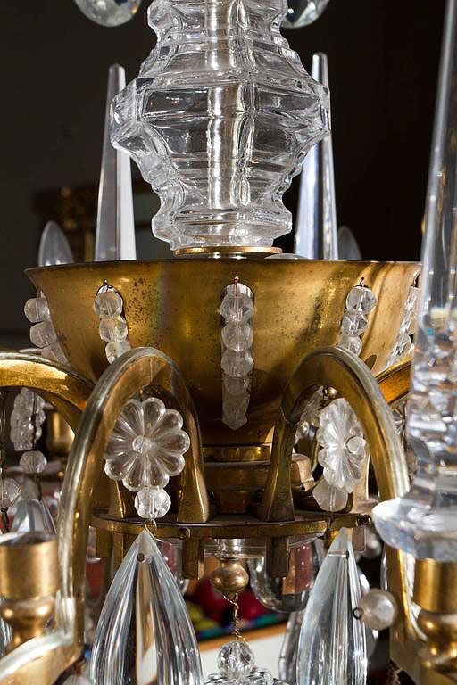 Thumbnail: An important pair of crystal & gilt bronze chandeliers by Maison Baguès, c1930