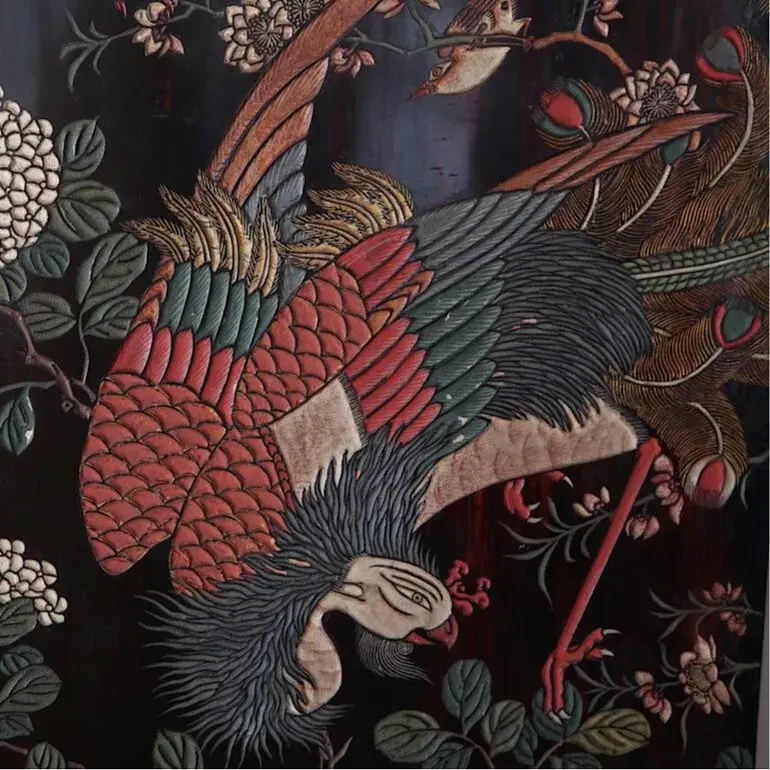 Thumbnail: A rare & exceptional 18thC 10-panel coromandel lacquer Chinoiserie screen, c1790
