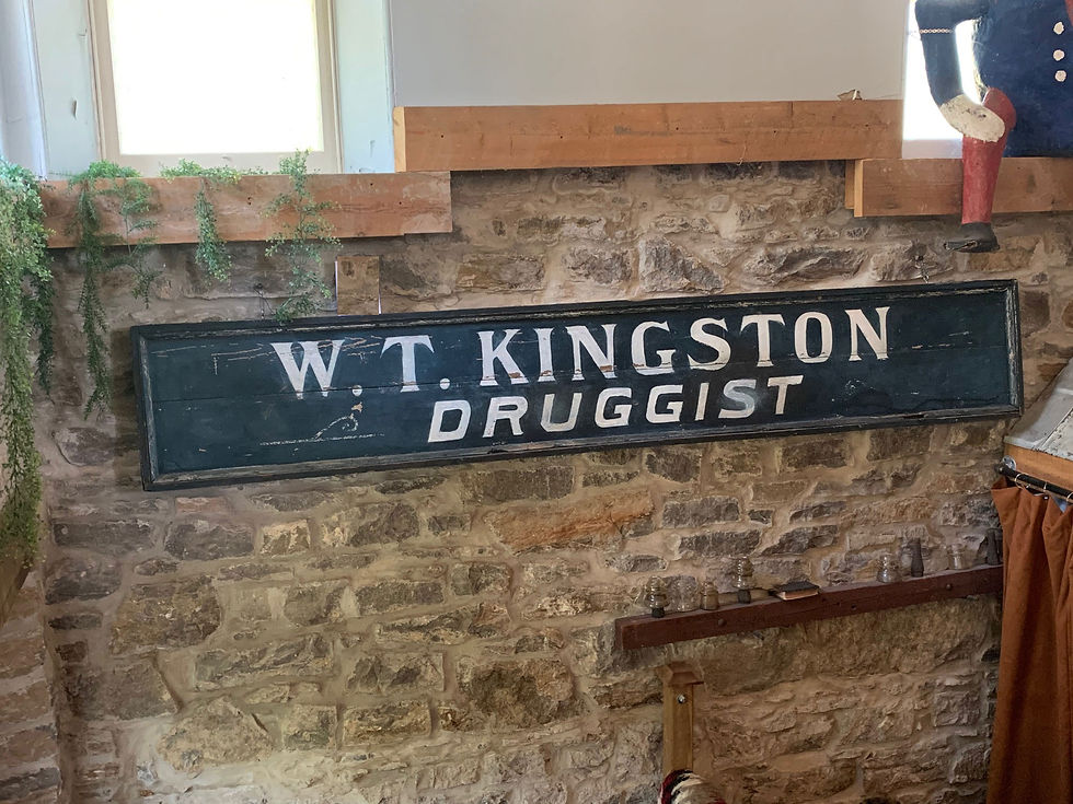 Thumbnail: A late 19th C Canadian large wooden pharmacy trade sign, Eastern Ontario