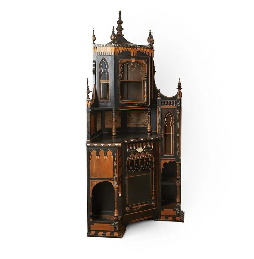 Thumbnail: An important Orientalist corner cabinet by Carlo Bugatti, Italy circa 1902