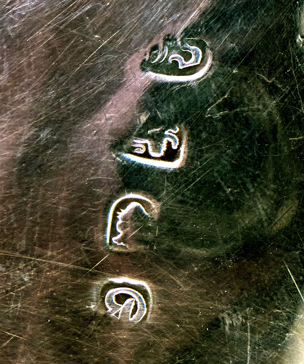 Thumbnail: A fine pair of 18th C George III sterling silver sauce boats, London 1762