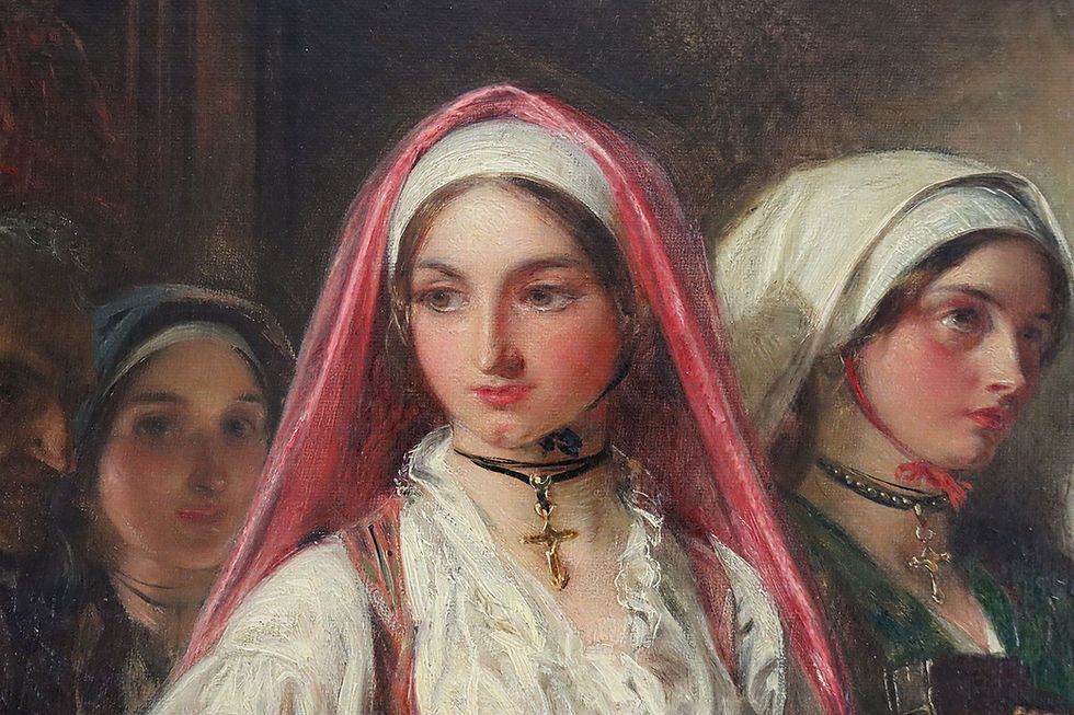 Thumbnail: Abraham Solomon (British, 1824-1862) 'Charity' dated 1857