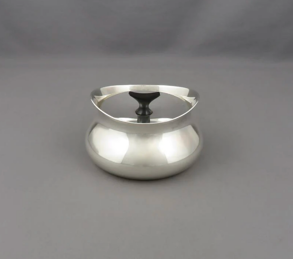 Thumbnail: A beautiful Danish five-piece sterling silver tea set, Carl. M. Cohr c1950