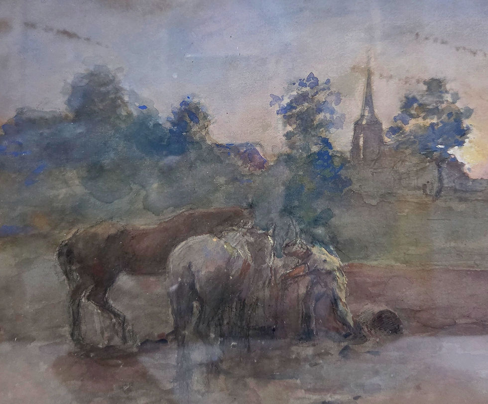 Thumbnail: James Lillie Graham RCA (Canadian, 1873-1970) 'At La Folie, Amiens Advance' 1918