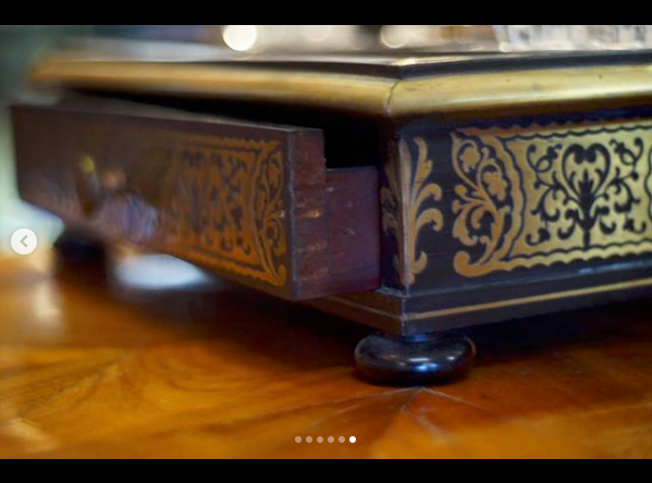 Thumbnail: A 19th C French Boulle inkstand, circa 1850-1890