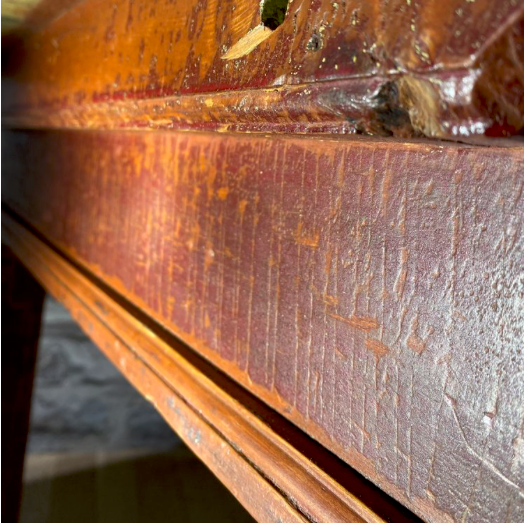 Thumbnail: A magnificent Canadian Wilno pine table with original surface, c1850