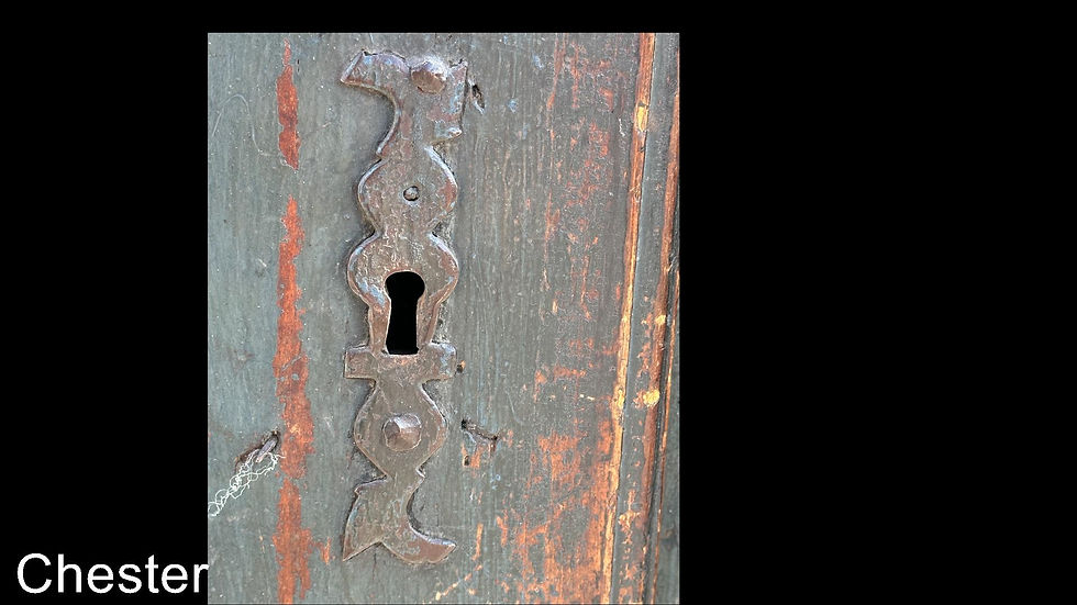 Thumbnail: A mid 18th century Canadian Louis XIII painted cabinet, Quebec