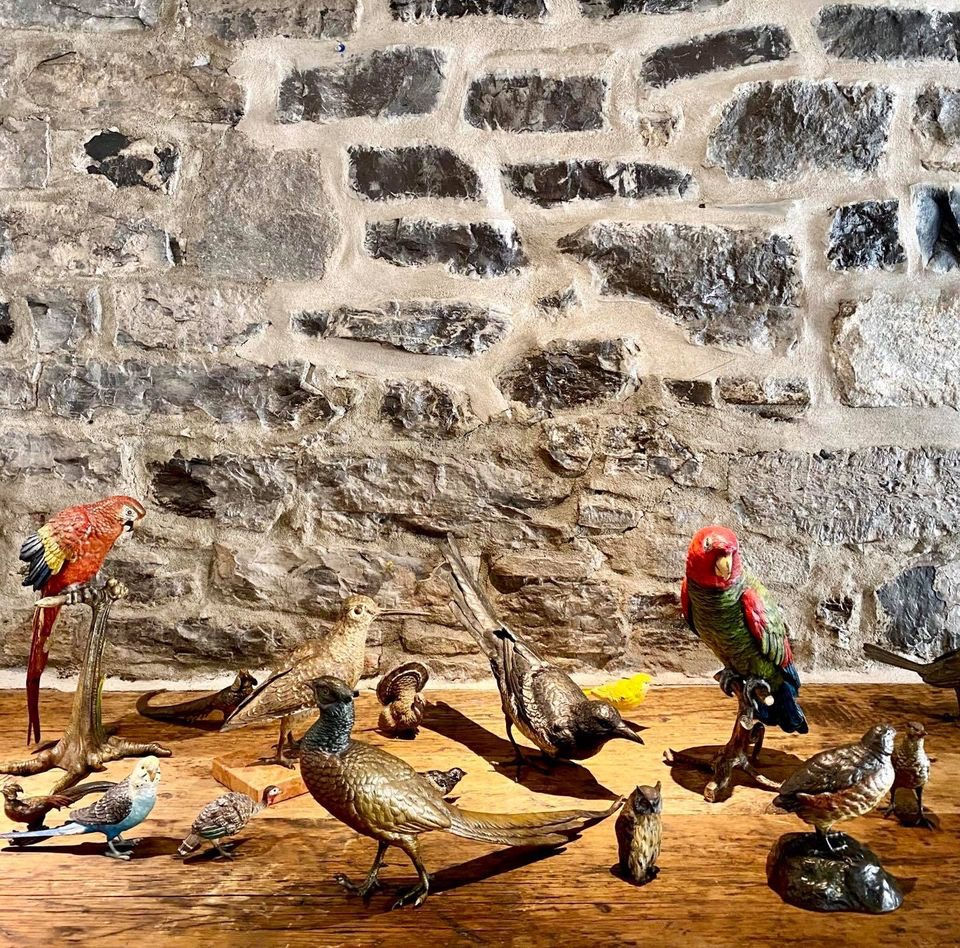 Thumbnail: Exceptional collection of 29 Austrian cold-painted birds, Franz Xavier Bergmann