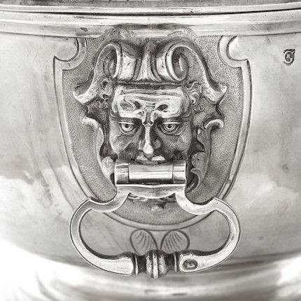 Thumbnail: A Queen Anne Britannia silver monteith bowl, Richard Green, London, 1711