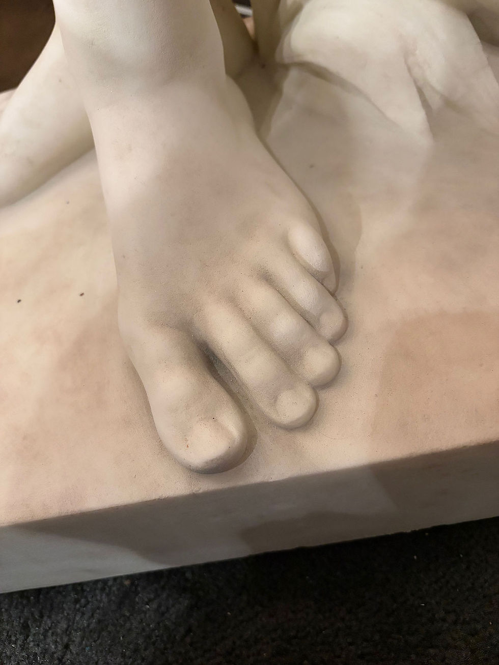 Thumbnail: Paul Philippe (French, 1870-1930) "Le Challenge" life-size Carrara marble c1920