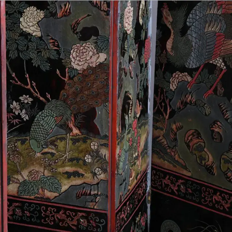 Thumbnail: A rare & exceptional 18thC 10-panel coromandel lacquer Chinoiserie screen, c1790