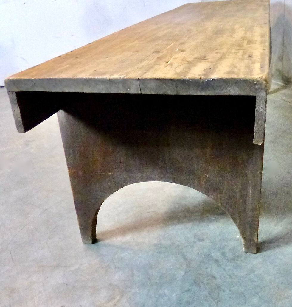 Thumbnail: An early 20th C Canadian pine Doukhobor bench from the Prairies