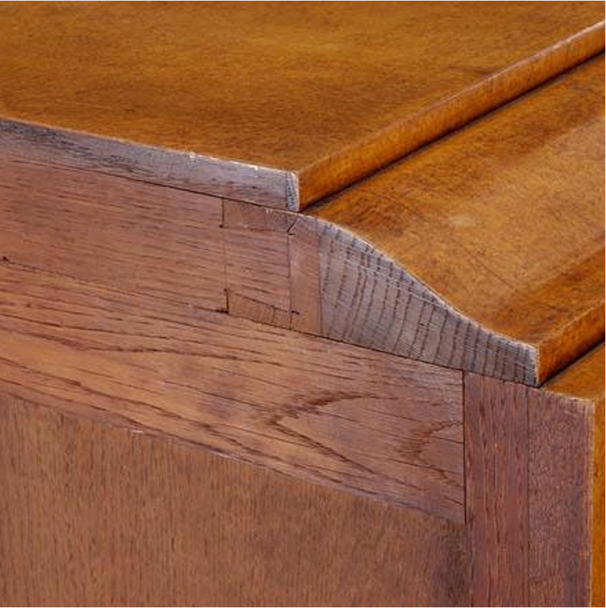 Thumbnail: A burled elm Art Deco period secretary cabinet attributed to Rene Herbst, c1930