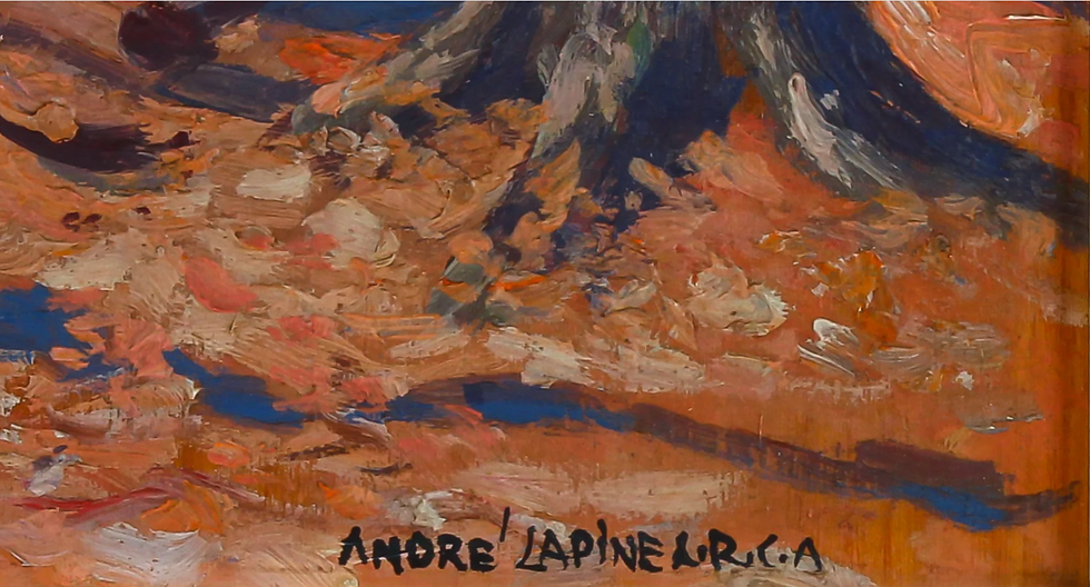 Thumbnail: André Lapine, ARCA (Canadian, 1866-1952) 'In the sugar bush' c1930-40s