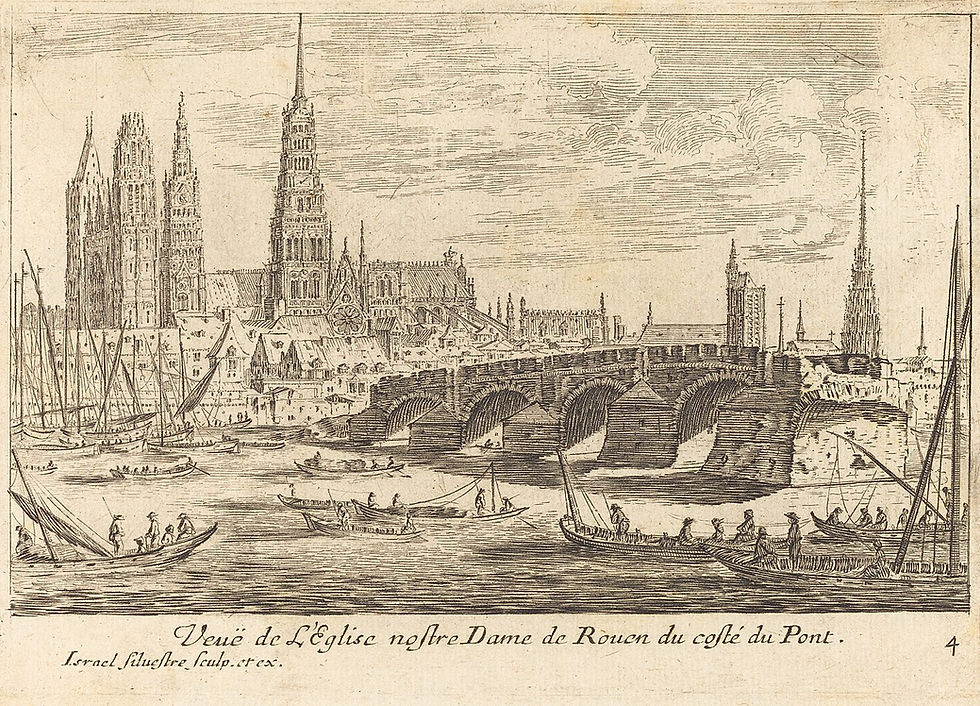 Rouen cathedral in 1664