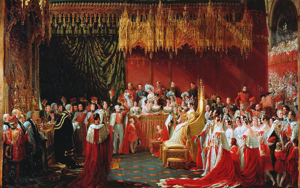 Queen Victoria's coronation by Sir George Hayter