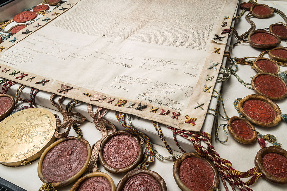 1589 marriage contract between James and Anne of Denmark