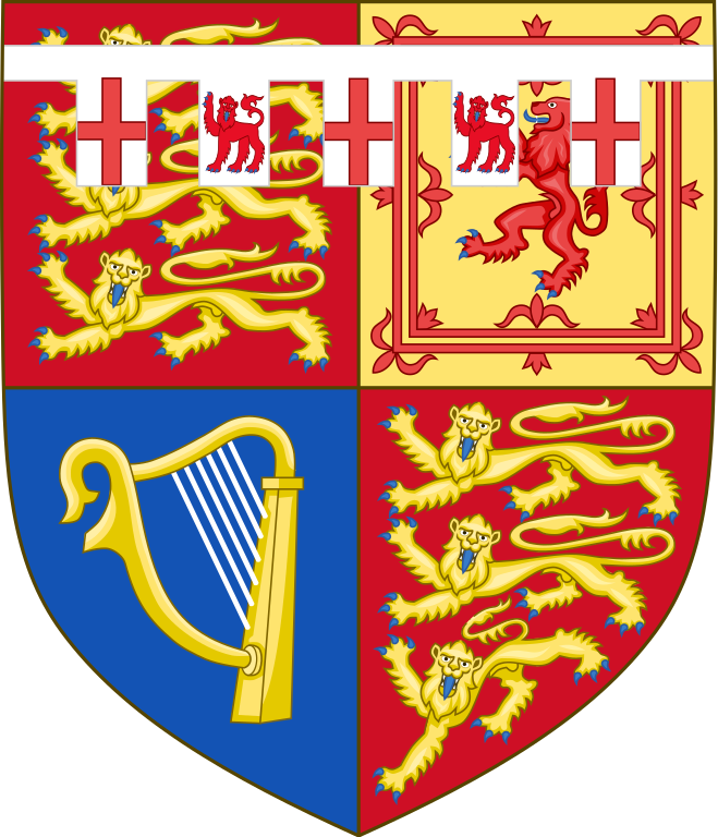 Arms of Prince Richard, Duke of Gloucester, son of Prince George, Duke of Kent (third son of George V) & Alice Montagu Douglas Scott.