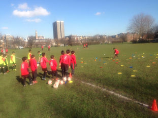 Fun football during holiday