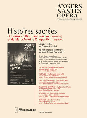 Programme de salle de Histoires sacrées pour Angers Nantes Opéra