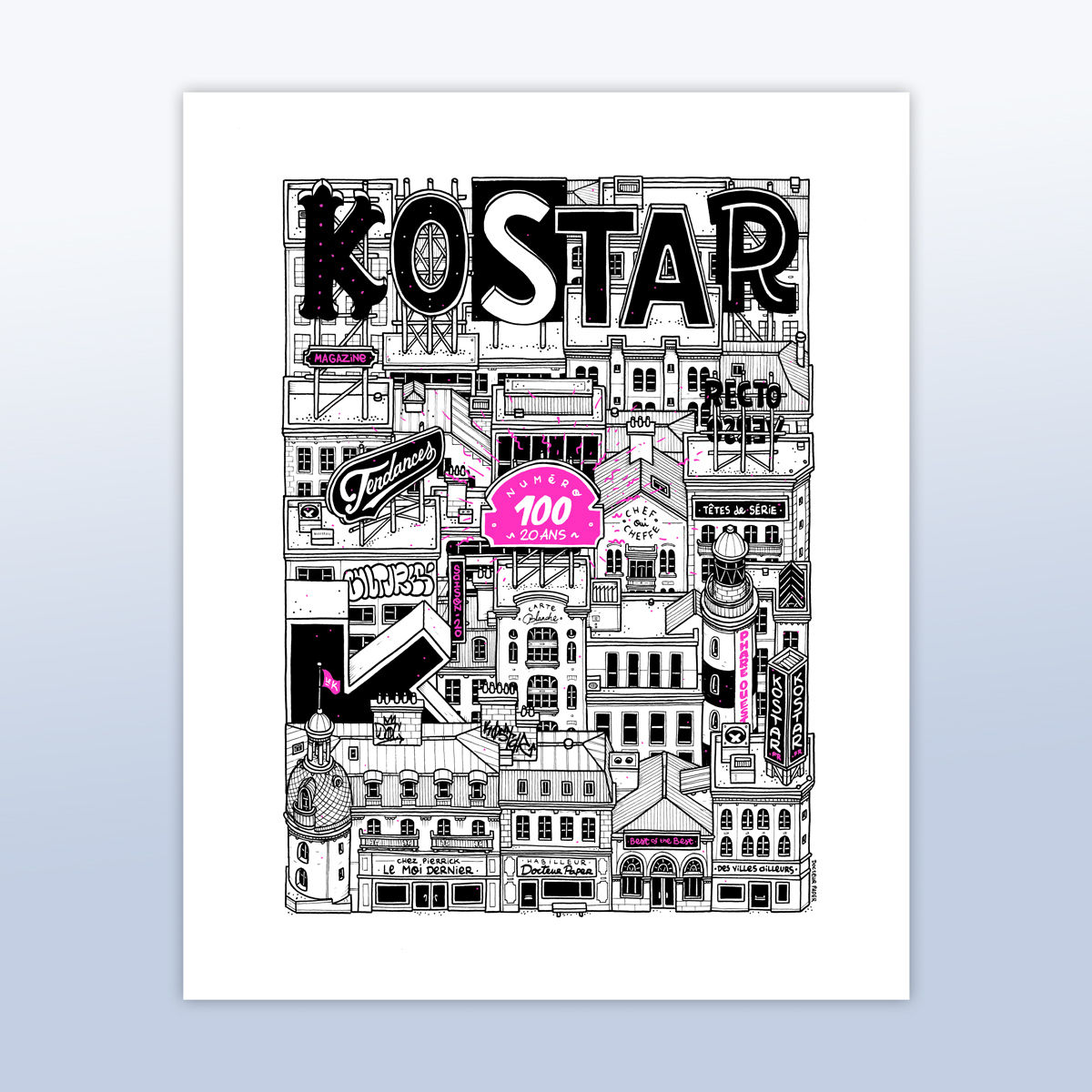 Affiche Docteur Paper - 40x50 - Numérotée et signée - Tirage limité 