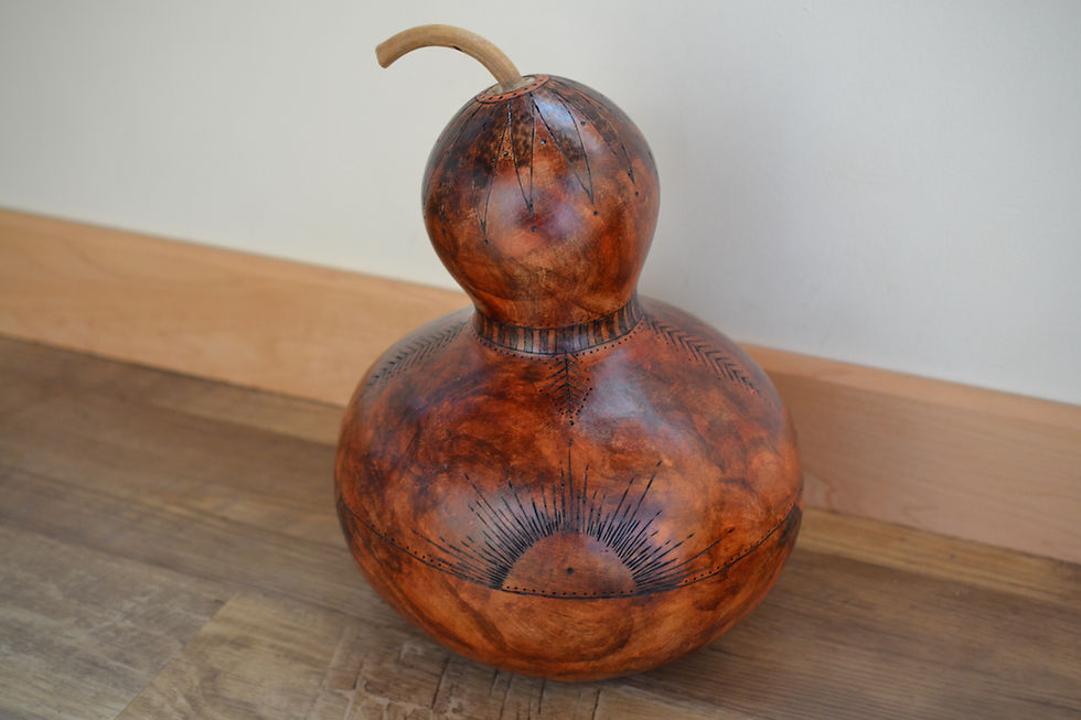 Thumbnail: Sunburst Ornamental Birdhouse Gourd