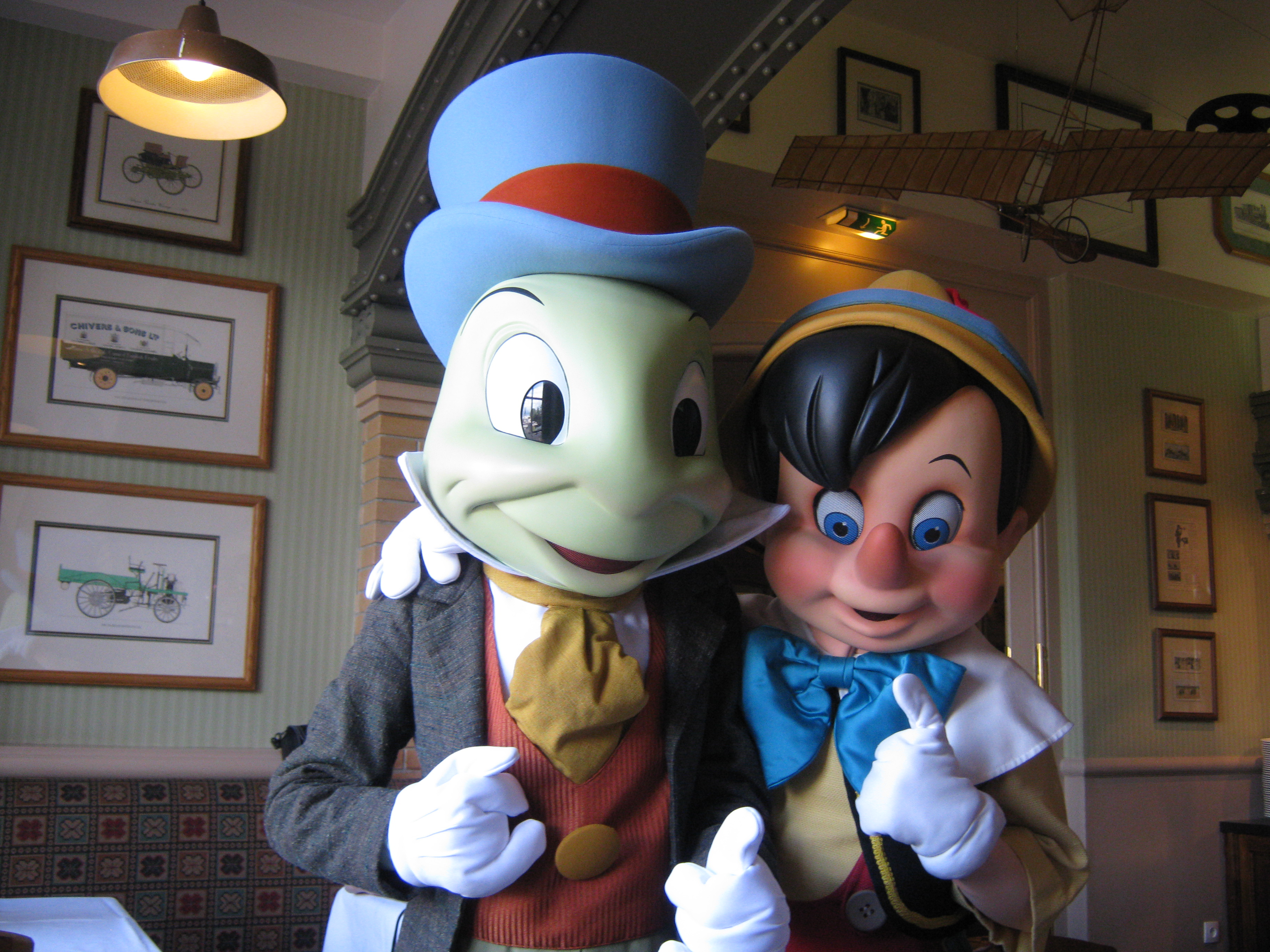 Jiminy Cricket and Pinocchio