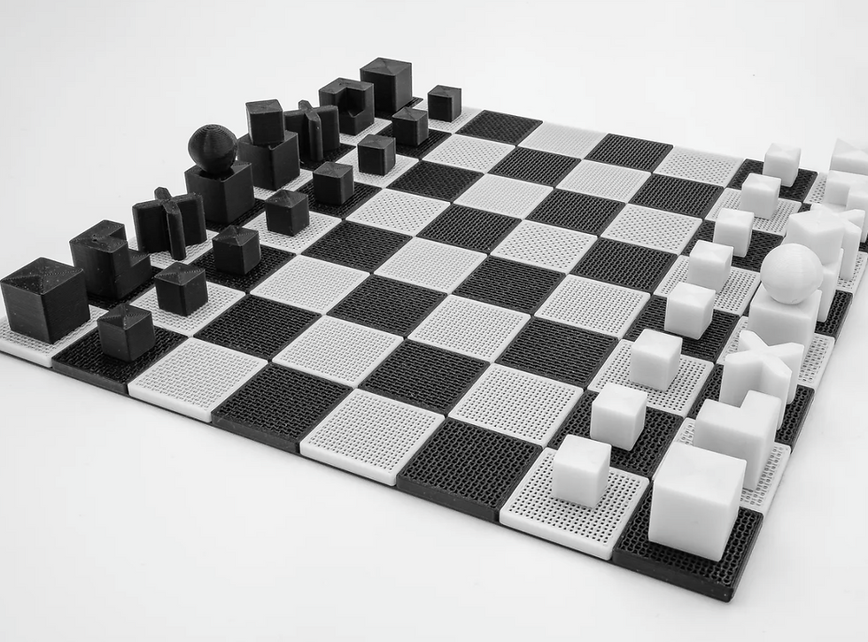 Bauhaus Inspired Chess Set by @cewo on printables.com