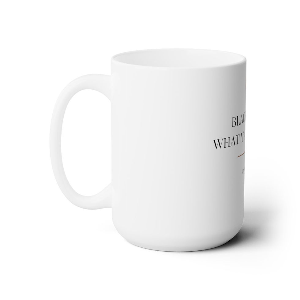 Thumbnail: BLK People What Y'all Gon' Do, Ceramic Mug 15oz, WHITE