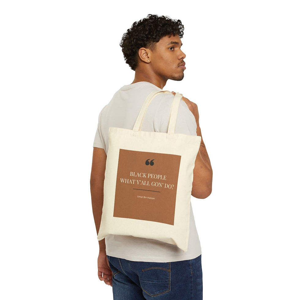 Thumbnail: Black People What Y'all Gon' Do? Cotton Canvas Tote Bag