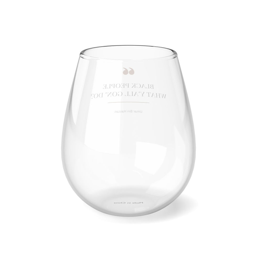 Thumbnail: BLK PEOPLE, What Y'all Gon' Do? Stemless Wine Glass, 11.75oz
