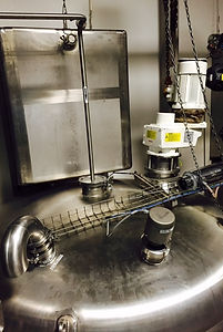 ViscoJet agitator installed on a medical suspension production tank