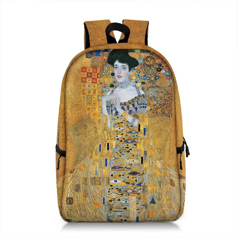 Thumbnail: Oil Painting By Claude Monet Gustav Klimt Van Gogh Backpack 
