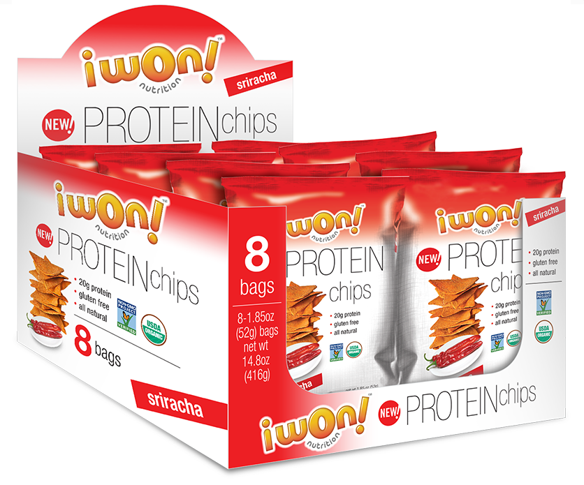 iwon Protein Chips 8/case - Sriracha
