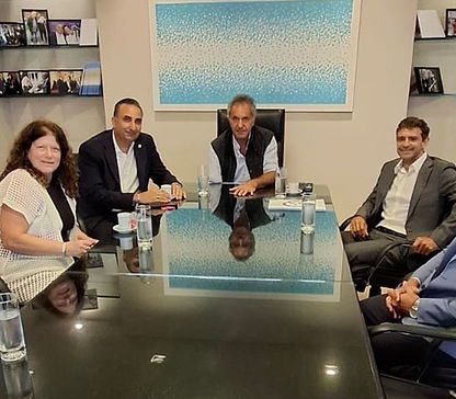 Daniel Scioli recibió a los integrantes del Comité Internacional de los 
Maxi Juegos Mar del Plata 2026.