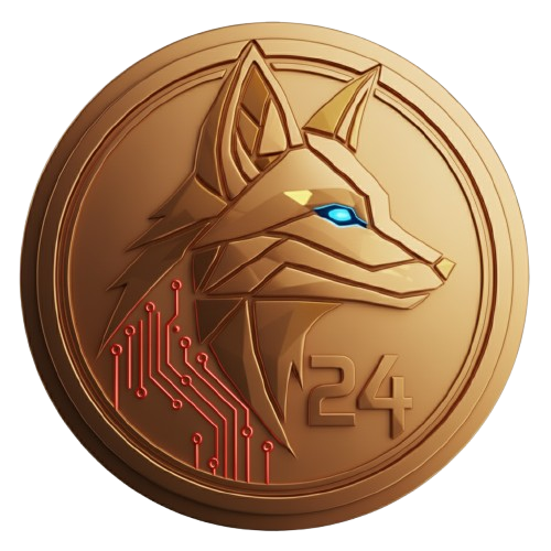 FOX24 Bronze F24B token symbol, representing summer vigor and community growth.