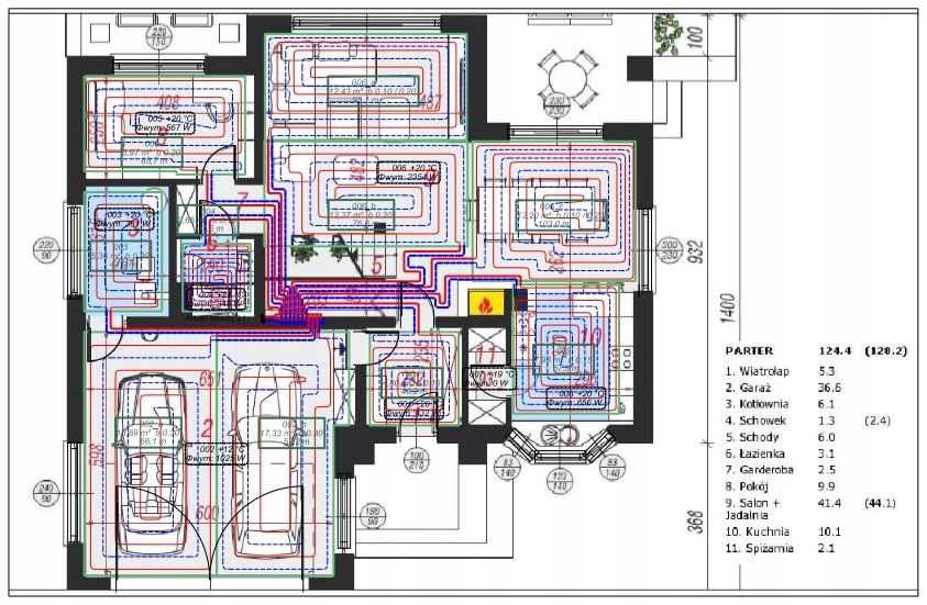 Profesjonalny projekt podłogówki
