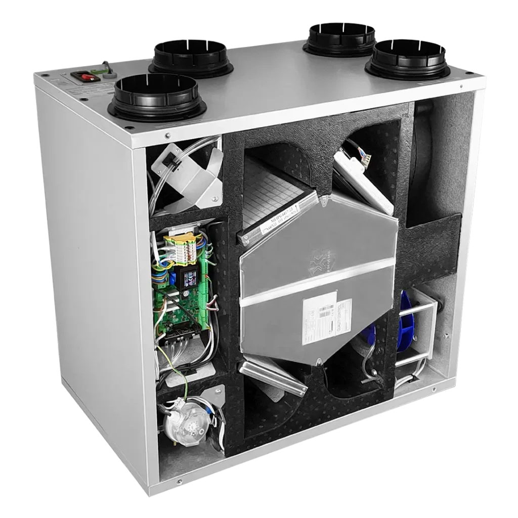 Rekuperator wewnątrz