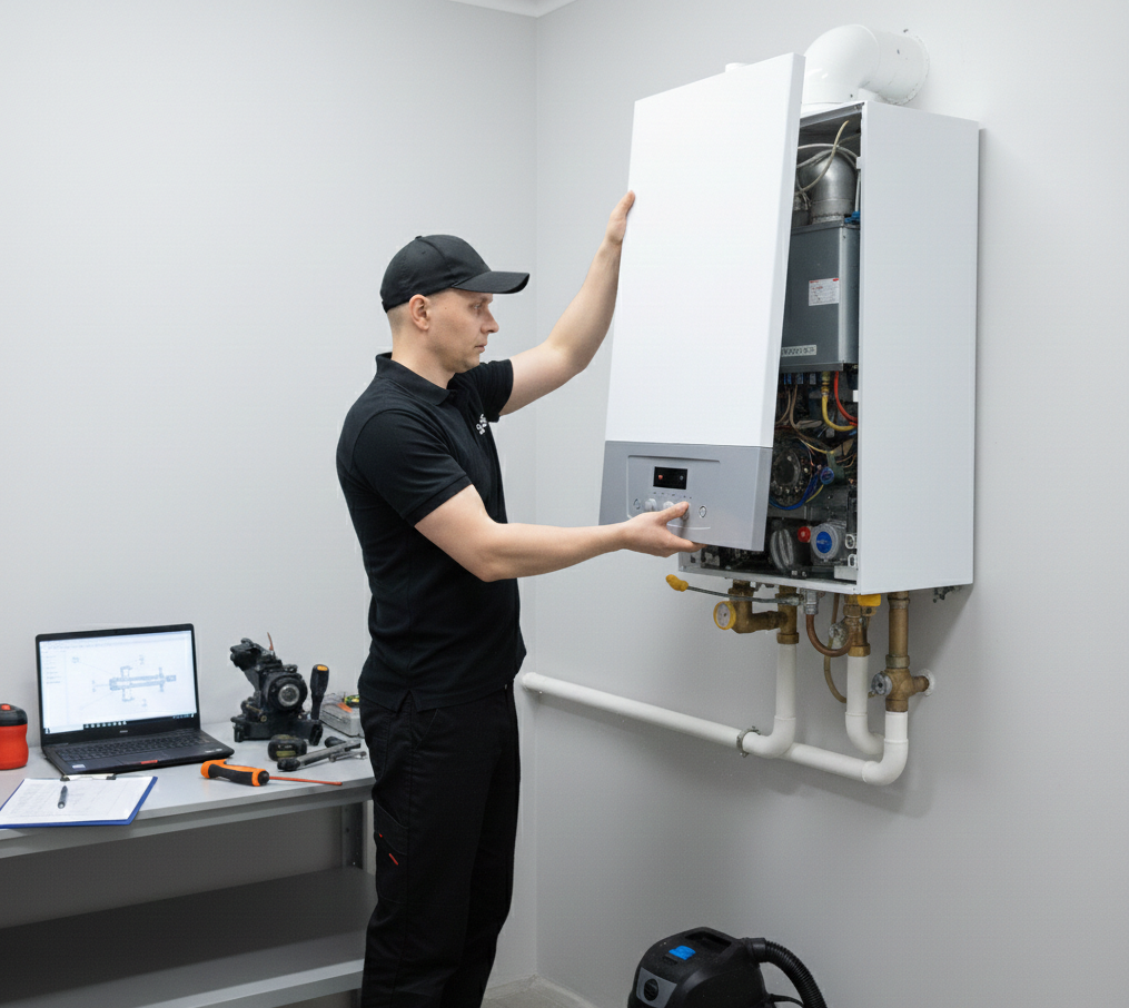 Czyszczenie wymiennika kotła kondensacyjnego