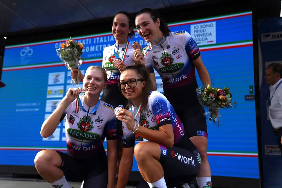 Il bronzo di Deotto e Serena nella crono a squadre di Codroipo
