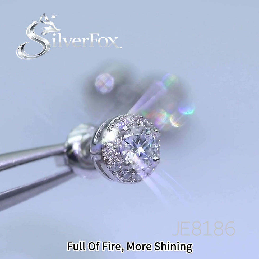 サムネイル： ★JE8186　スタッドカラーピアス｜Moissanite × S925